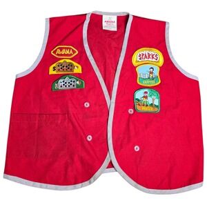 Vintage Awana Kids XL Vest Sparks Skipper Hiker Uniform Club Camp Patches Youth